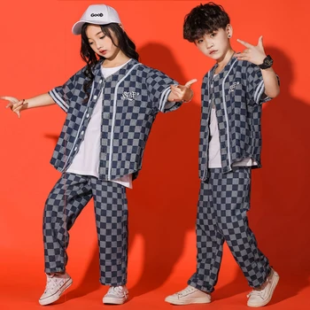 

Children Jazz Dance Clothing Girls Street Dance Coat/T-Shirt/Pants Boys Korean Version Hip Hop Show Catwalk Stage Wear DQL2376