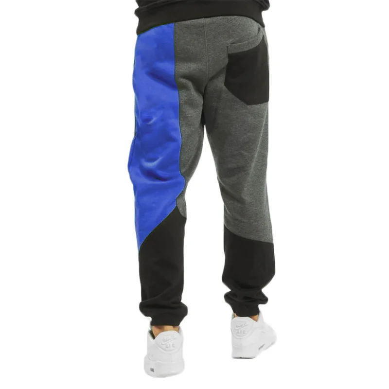 

Autumn And Winter New Style Men plus Velvet Trousers Sports Casual Joint Contrast Color with Drawstring Tight Loose Fashion Fitn