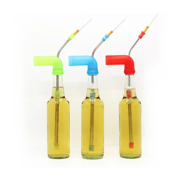 

Beer Snorkel Double Beer Snorkel Stainless Steel Beer Snorkel Party Barbecue Cans Smoker Bar Accessories