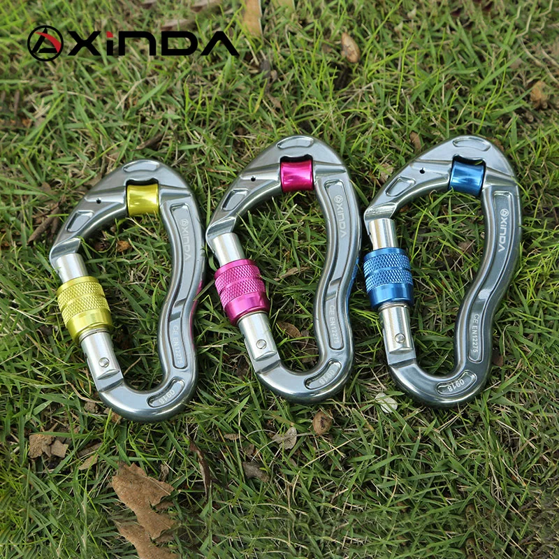 XINDA профессиональный открытый скалолазание 25KN Натяжной замок безопасности