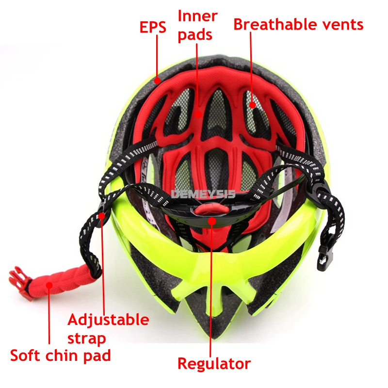 Ultralight Cycling Helmet with Polarized Glasses Adjustable Mountain Riding Bike Head Protection Helmet Bicycle Sports Helmets