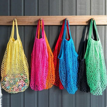 

Reusable Mesh Shopping Bag String Fruit Storage Handbag Totes Women Shopping Mesh Net Woven Bag Shop Grocery Bag