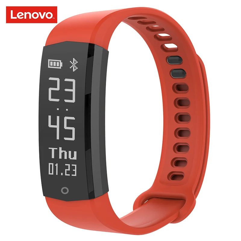 Фитнес-браслет lenovo HX06 умный Браслет IP68 Водонепроницаемый Bluetooth спортивный шагомер часы напоминание о звонках/сообщениях умный Браслет - Цвет: Orange