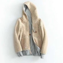 Плюс размер 4XL Осень Зима Куртки женские повседневные толстовки с капюшоном; пальто кашемировое пальто с капюшоном Флисовая теплая овечья стрижка куртки