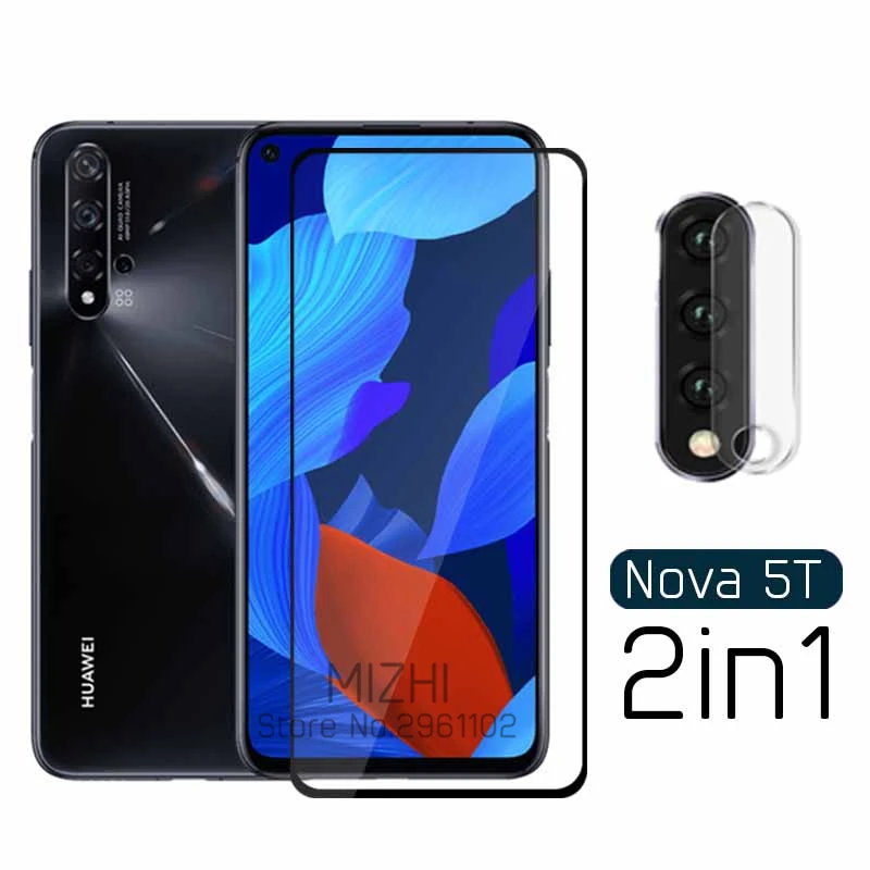 2 в 1 защитное стекло Nova 5 T для huawei Nova5T T5 защита экрана с камерой пленка объектива