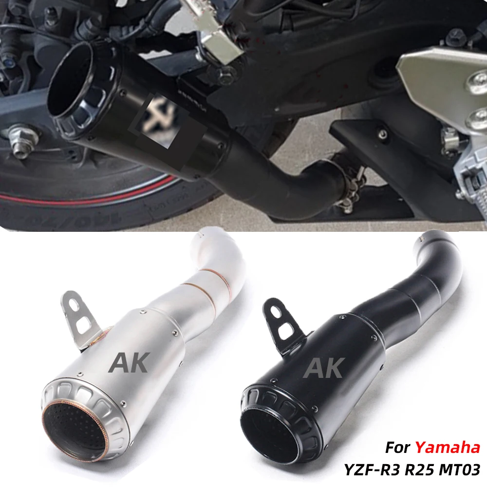 

MT03 YZF R3 R25 Motorcycle Exhaust Full Systems Muffler Pipe Slip on Escape For Yamaha MT-03 YZFR3 YZFR25 YZF-R3 2014-2019 2018