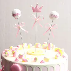Мерцающий порошок Корона детский шар торт Вставка карты set кусок набор шар с орнаментом вечерние звезды год рождения торт Inser