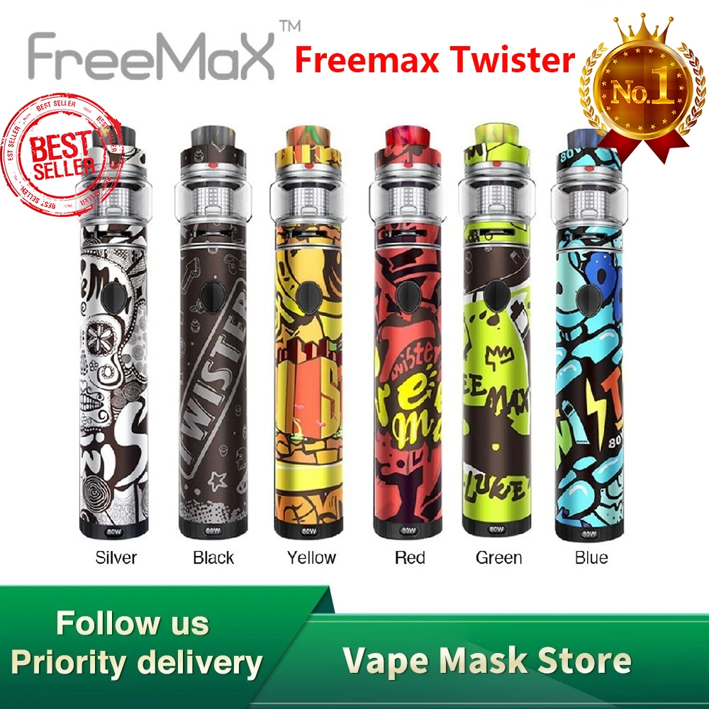 Горячая Распродажа оригинальный 80 Вт набор Freemax Twister с аккумулятором 2300 мАч и