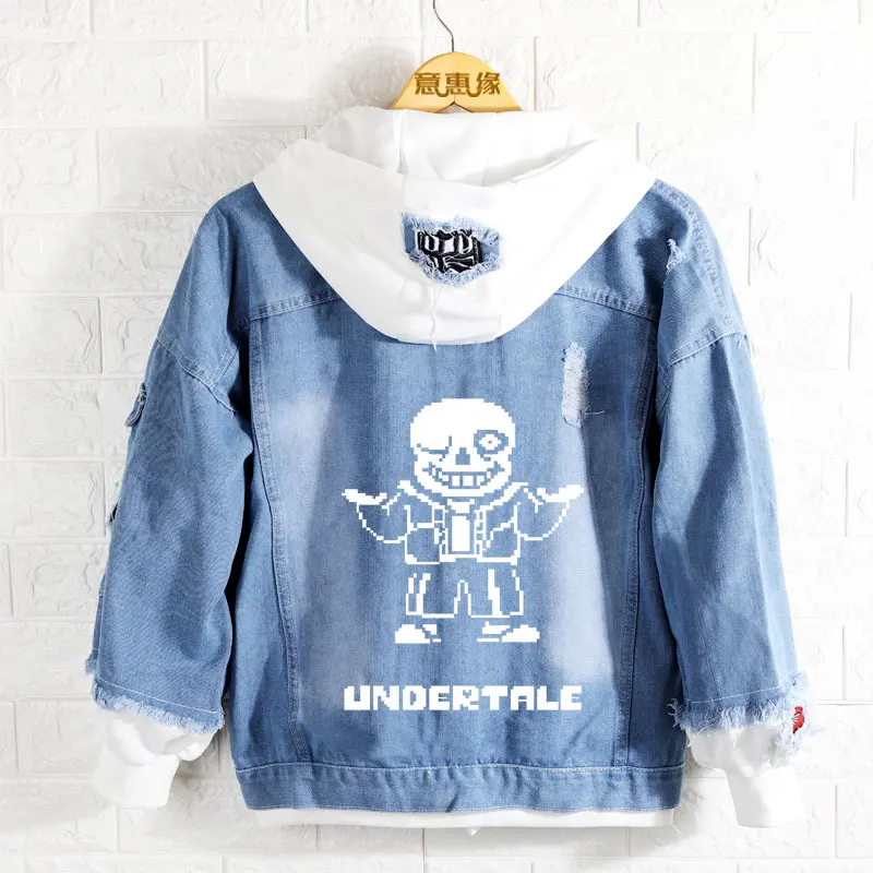Новая весенняя Толстовка Undertale с рисунком аниме, джинсовое пальто для мужчин и женщин, модная куртка