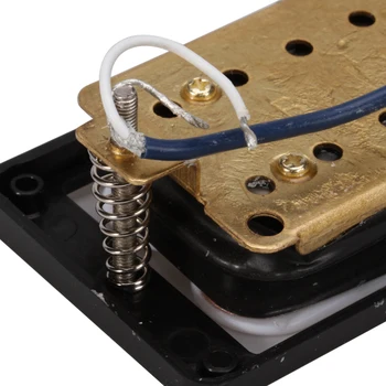 

2 White Humbucker Neck & Bridge Pickups Black Ring Frame For Electric Guitar