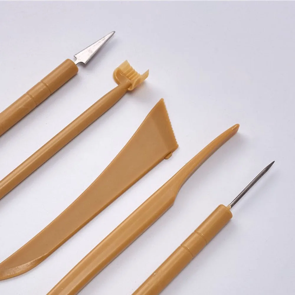 5 шт. DIY глиняная скульптура ножи Набор с иглами профессиональное Моделирование глины поставки керамические изделия, Керамика инструменты Инструменты для работы с глиной живописи