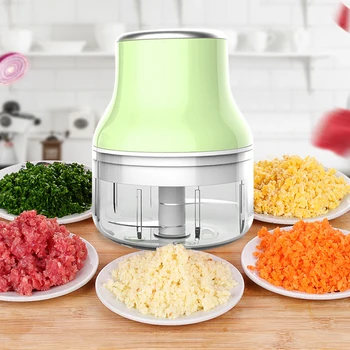 

250ml Multi-functional Garlic Grater Electric Food Vegetable Chopper Grinder Crusher Nut Meat Fruit Onion Processor