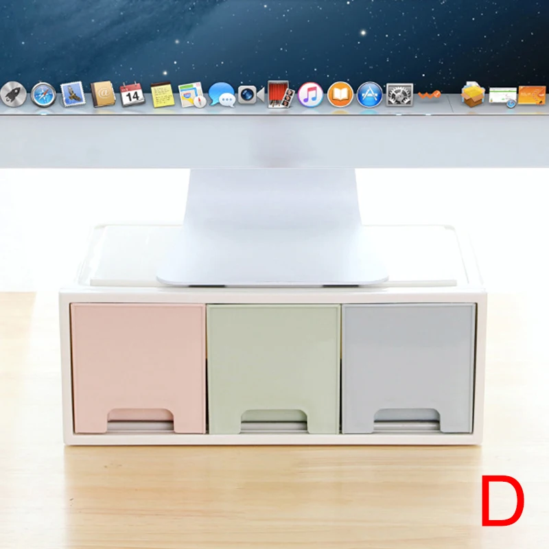 

2019 Hot LCD Monitor Stand Holder Bracket with Office Drawer Storage Box Organizer for Desktop For DOY