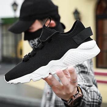 

CASOIPRA 2020 Summer Men Black Sneakers Breathable White Tenis Masculino Lace Up Zapatillas Hombre Lightweight Casual Shoes 48