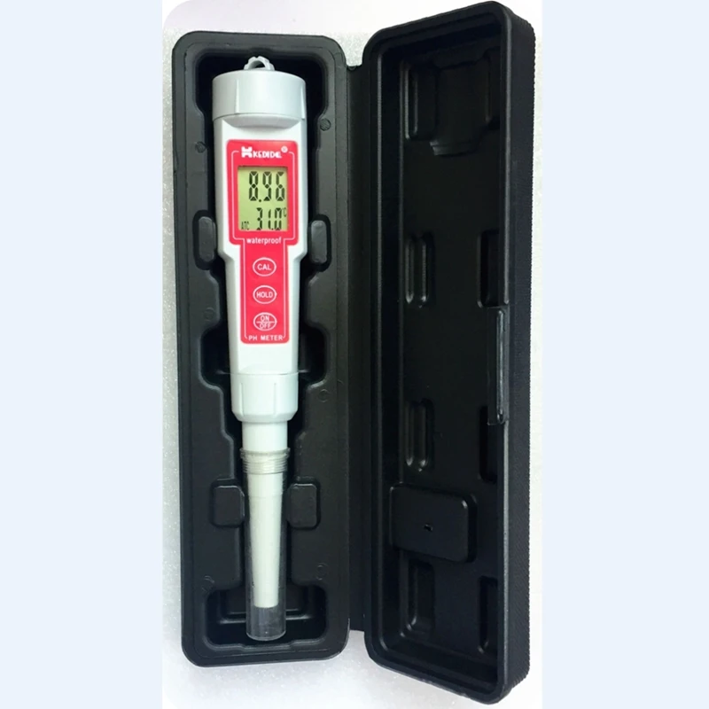 0.01pH Digital Waterproof pH Meter for Wet Soil Acidity Cream Food Meat Dough Liquid Water Quality Ph Temp Value Tester ATC | Инструменты