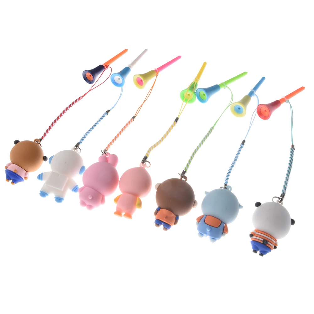5Pcs Golf 83mm Multicolor Plastic Tee With PVC 3D Cartoon Pattern Golf Ball Holder Prevent Loss Golf Rubber Tee Golf Accessories 3