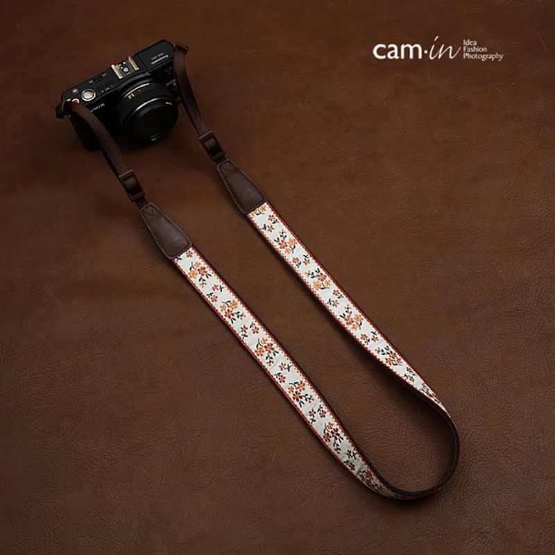 Digital Slr Câmera Strap para Senhoras Cam7547 Macio Estilo Bordado Algodão Tecido Ombro Pescoço Chinês - Image 3