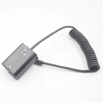 

NP FW50 Dummy Battery DC Coupler Adapter With Dc Male Connector Power Coiled Cable for Sony a7 a7R A7000 A6500 A6000 A5000