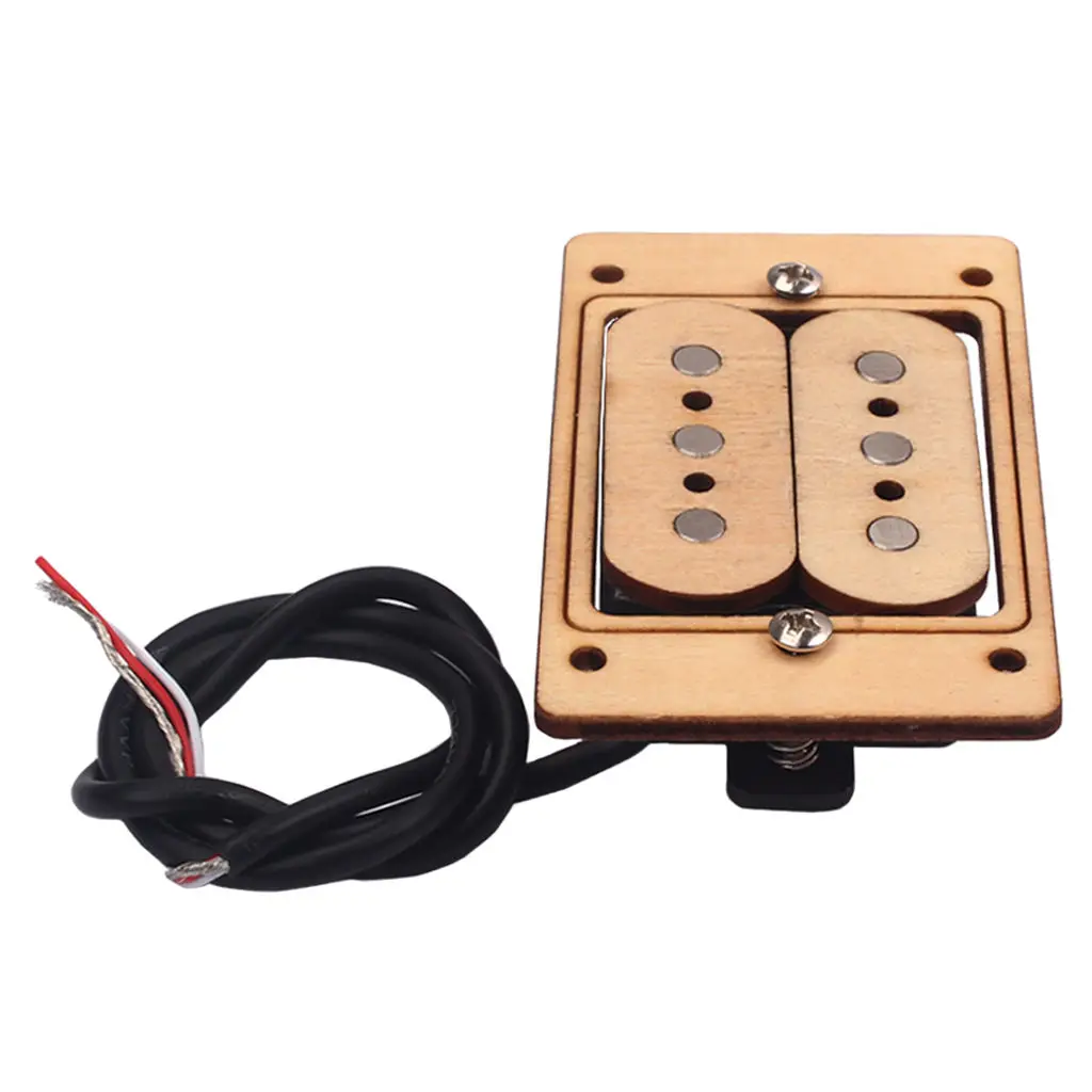 

Hand Wound Humbucker Double Pickup Maple Wood for Cigar Box 3 String Guitars