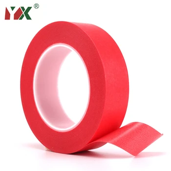 

YX Red Heat Resistant Masking Tape Wrinkle Adhesive Tape High Temperature Shelter Automotive Spray Paint Baking Paint Tape 33 M