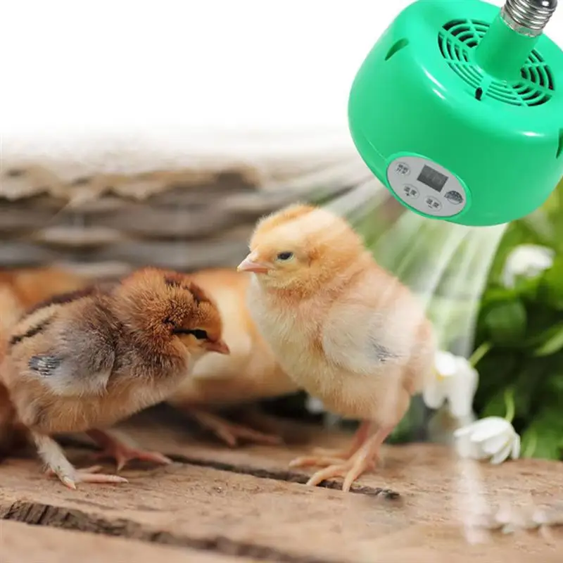 Lámpara de calefacción para cría de animales, emisor de calor para pollo, cerdo, perro, mascota, calentador termostático con controlador de temperatura