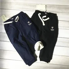 Autumn And Winter New Style CHILDREN'S Warm Pants Brushed And Thick BOY'S Girls Super Soft Fine Wool Sweatpants 2-6-Year-Ol