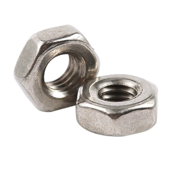 

100Pcs M3 m Female Thread Hex Metal Nut Fastener Silver Tone