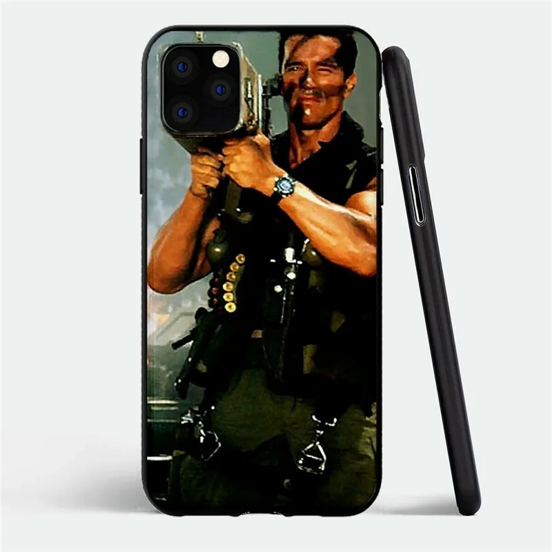 HSR-23502 Арнольд Шварценеггер movie Commando 1985 плакат глянцевый гладкий черный мягкий силиконовый чехол для Apple iPhone 11 PRO MAX i11 pro coqu - Цвет: HSR-23502