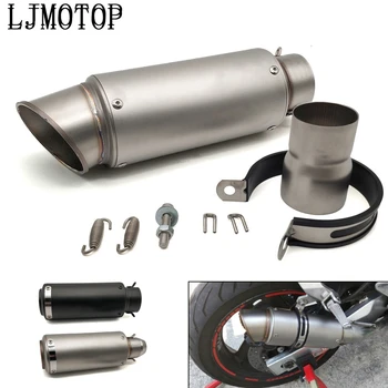 

51mm 60mm motorcycle universal exhaust pipe Muffler Exhaust For Yamaha XJ6 DIVERSION XT1200Z SUPER TENERE MXT850 Niken GT
