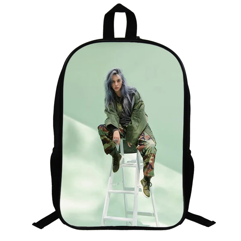 14,5 дюймов Billie Eilish школьные сумки для подростков, рюкзак в стиле хип-хоп для мальчиков и девочек, рюкзак для ноутбука, рюкзак для путешествий, рюкзак, подарок для фанатов - Цвет: 2
