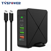 Многопортовое USB зарядное устройство 75 Вт PD USB-C быстрая зарядная станция 45 Вт для iPhone 8 X Macbook samsung S10 Quick Charge 3,0 type C адаптер