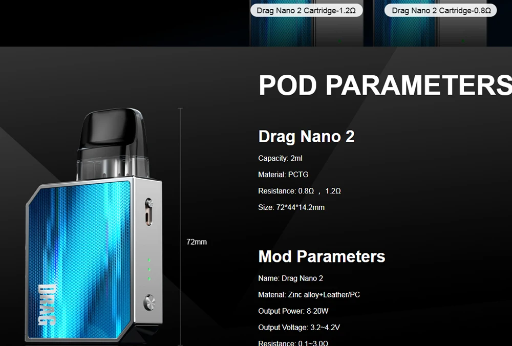 Драг с сколько ватт. VOOPOO Drag Nano 2 pod 800mah Kit. VOOPOO Drag Nano 2 pod. Набор VOOPOO Drag Nano 2. VOOPOO Drag Nano 2 pod 800mah Kit Classic Black.