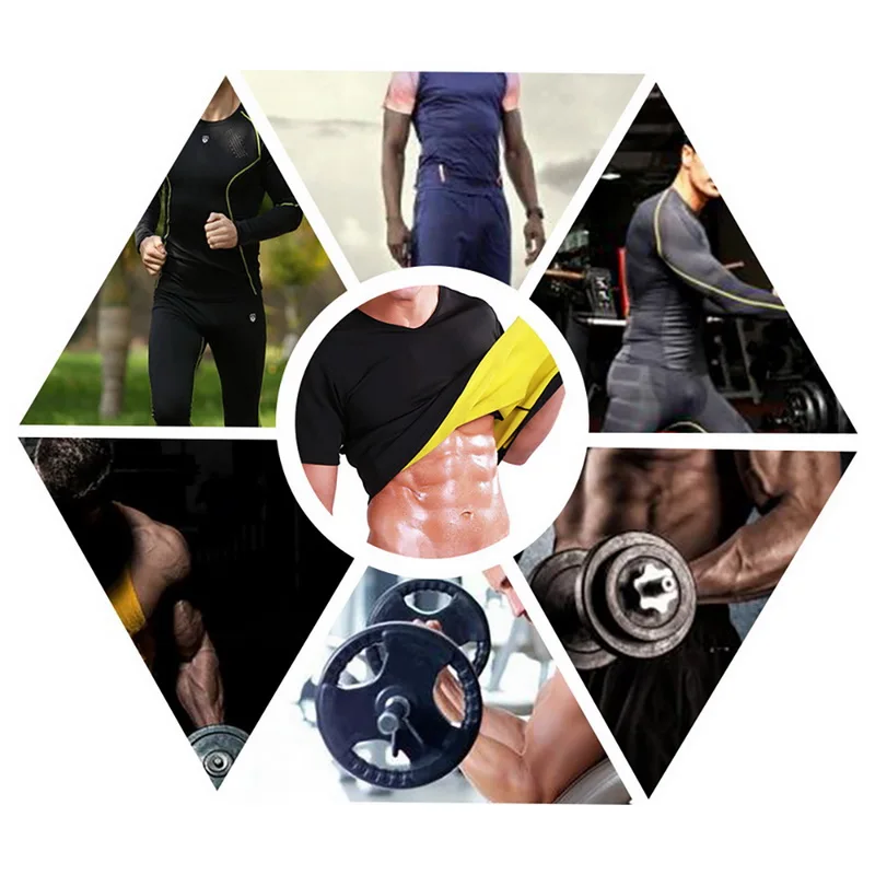 Sfit Мужские Термо тело для похудения женские штаны Спортивная тонкая рубашка неопрен талии тренажер тело тонкий короткий рукав Футболка