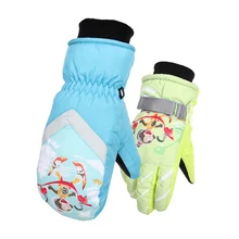 Зимние новые детские перчатки для снегохода, сноуборда, катания на лыжах, перчатки с сенсорным экраном, Детские теплые водонепроницаемые перчатки для мальчиков и девочек