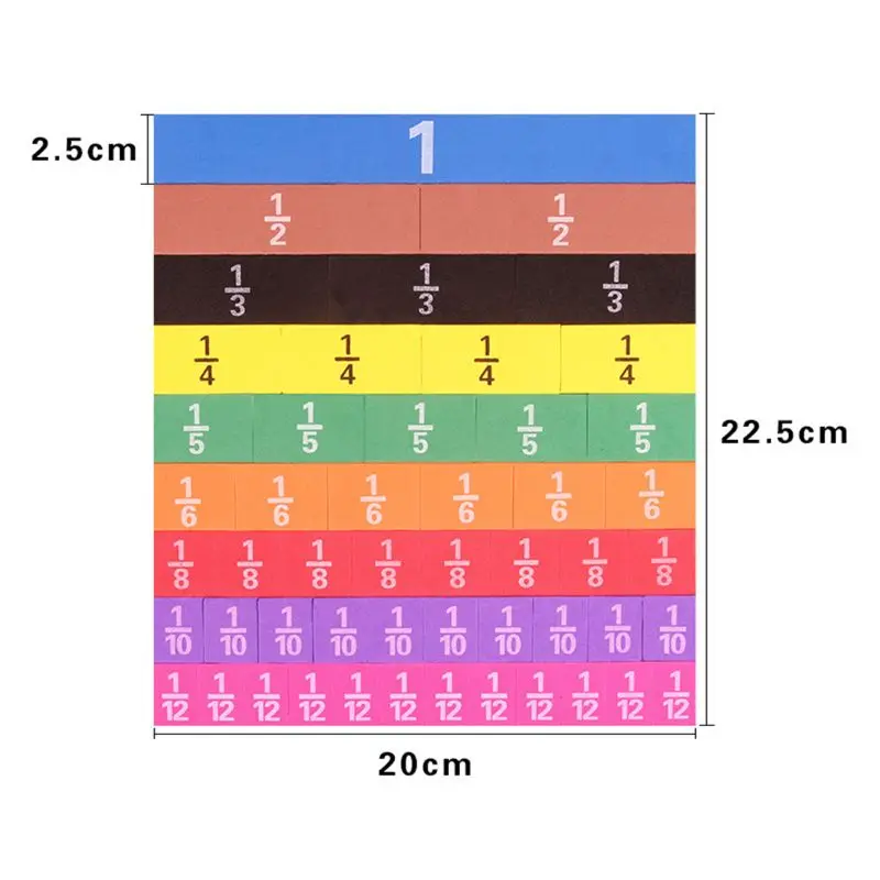 51pcs Magnetic Rainbow Fraction Tiles Math Toys Montessori Kids Learning Educational Toys 51pcs Magnetic Rainbow Fraction Tiles Math Toys Montessori Kids Learning Educational Toys