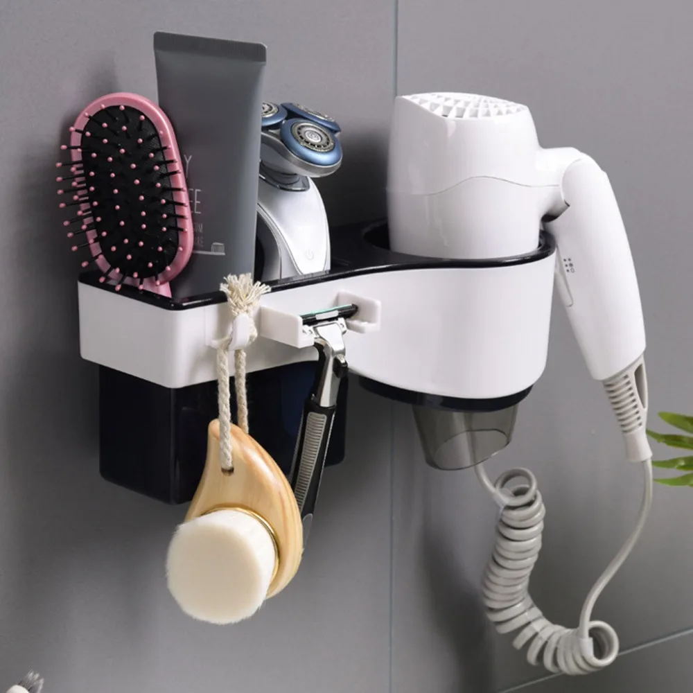 Многофункциональная сушилка для волос в ванной держатель настенный стеллаж органайзер для хранения на полке держатель для фена аксессуары для ванной комнаты