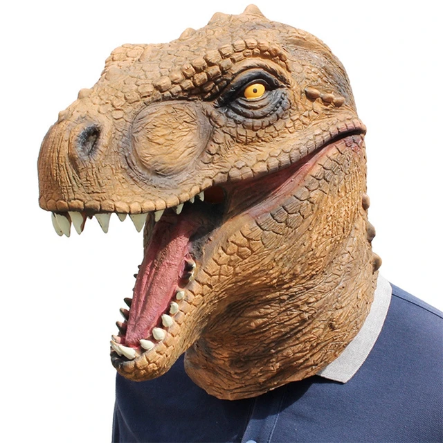 Rex Latex Mask Halloween Party Cosplay Dinosaur Masks Mascaras De Latex Realista Animal Maske Masquerade party -