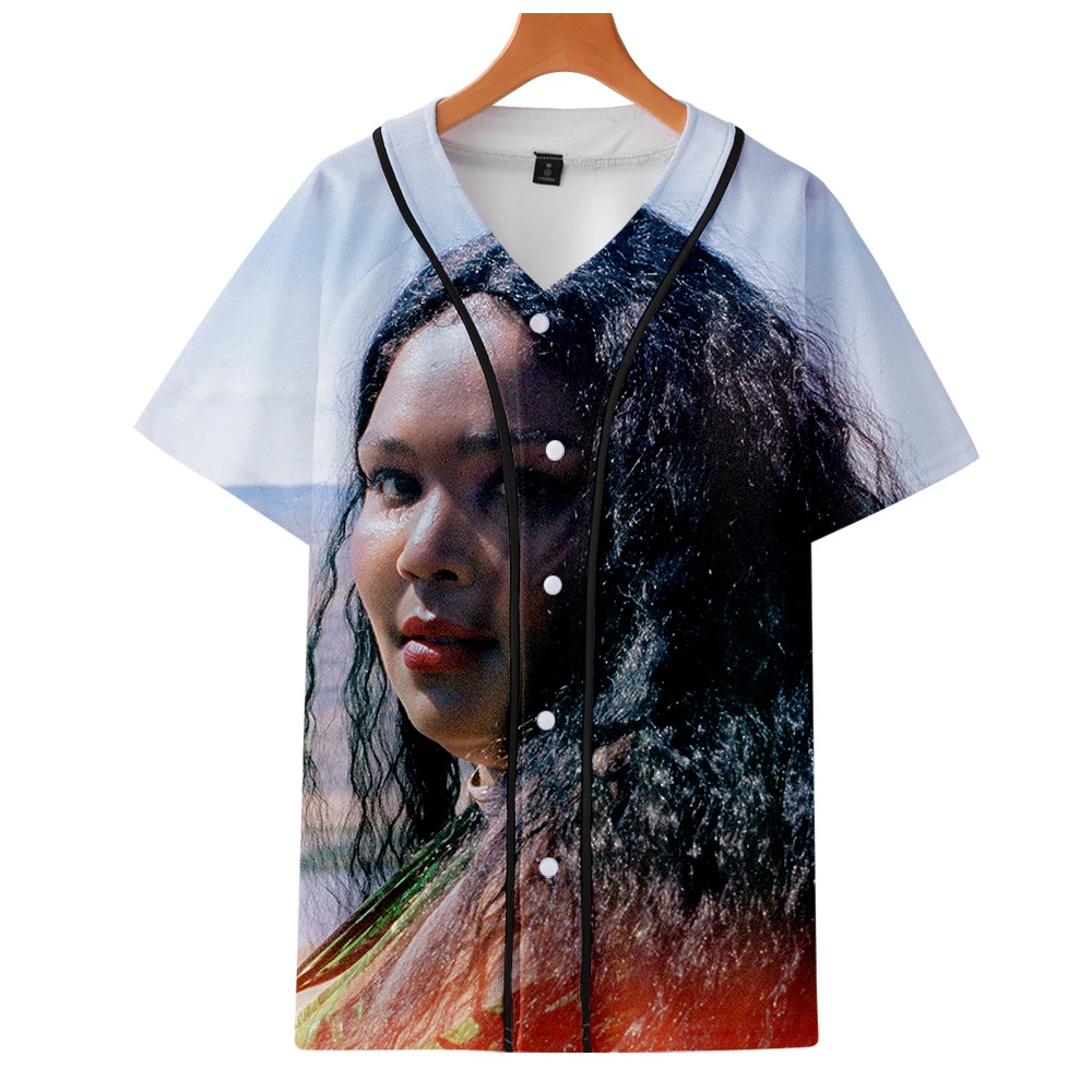 LIZZO 2019 Повседневная рубашка с короткими рукавами и принтом Мужская Уличная летняя Гавайская пляжная Женская модная Свободная рубашка с