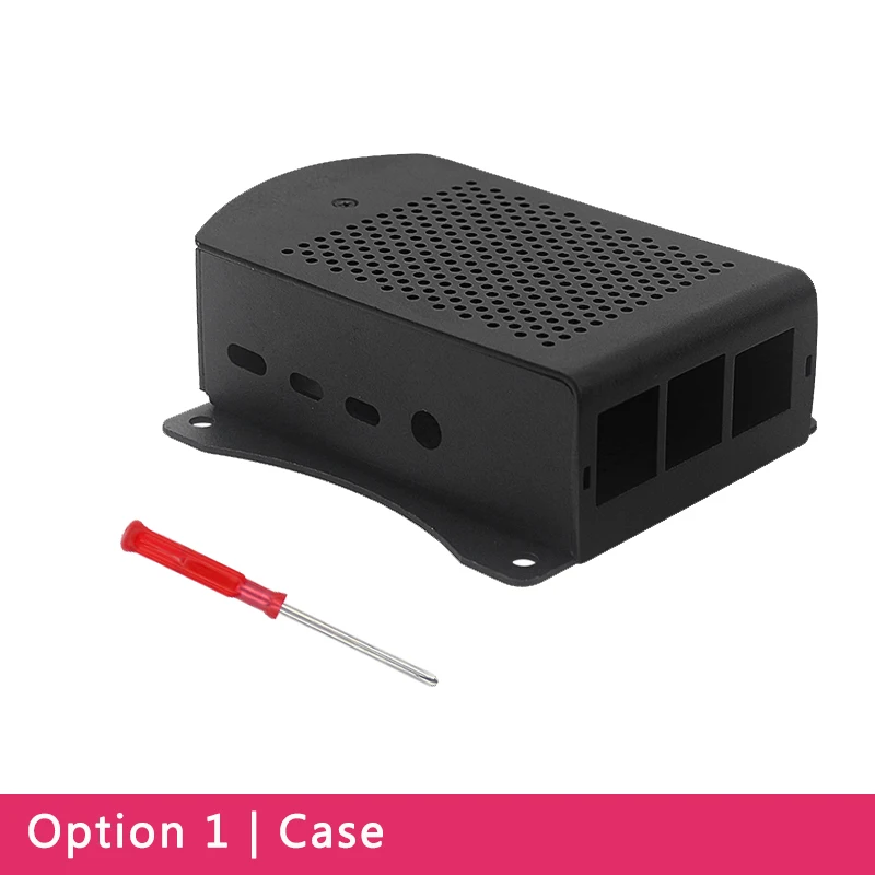 Raspberry Pi 4 Алюминиевый сплав чехол Metel Box с подвесным кронштейном поддержка вентилятора охлаждения отвертка для Raspberry Pi 4 Модель B - Цвет: Without Fan