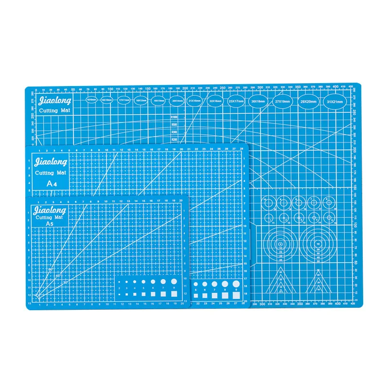 Tapete de corte A3, A4, A5, almohadilla cortada de retales de PVC, herramientas de retales A3, tabla de cortar, herramienta de bricolaje Manual, Color azul autocurativo de doble cara