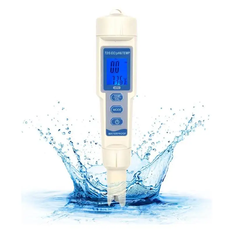 4 в 1 PH/TDS/EC/Temp метр умелое производство Превосходное качество воды монитор тестер для аквариумов бассейнов
