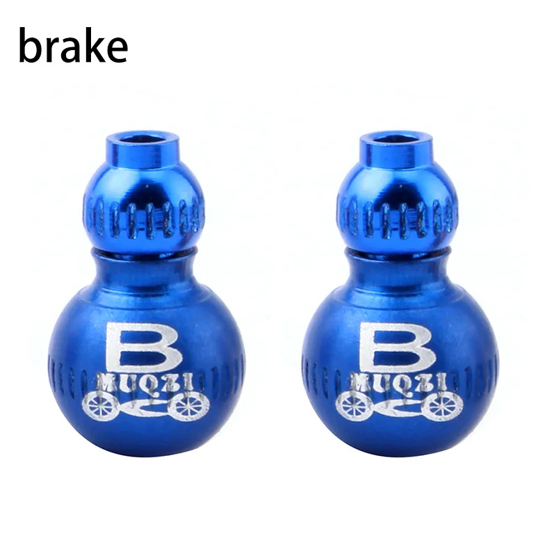 brake Blue MUQZI, 2 шт., велосипедная крышка, переменная скорость, тормозной сердечник, крышка, алюминиевый сплав, внутренний кабель, сердечник, крышка s, части кабеля - Цвет: brake Blue