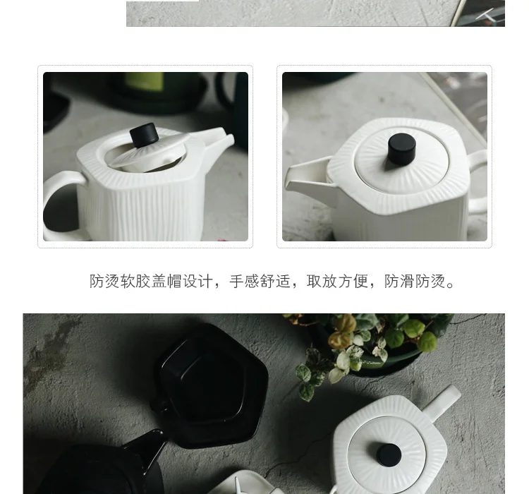 Nordic Style Coffee Set Cup and Saucer Household Afternoon Tea Set Ceramics Creative Coffee Cup Suit Cold Kettle Teaware Sets