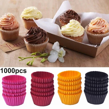 

Mini Paper Cake Egg Tart Mold Baking Muffin Cake Cups Bakeware Pastry Tools for Chocolate Cupcake Wraps 100/12 Pcs
