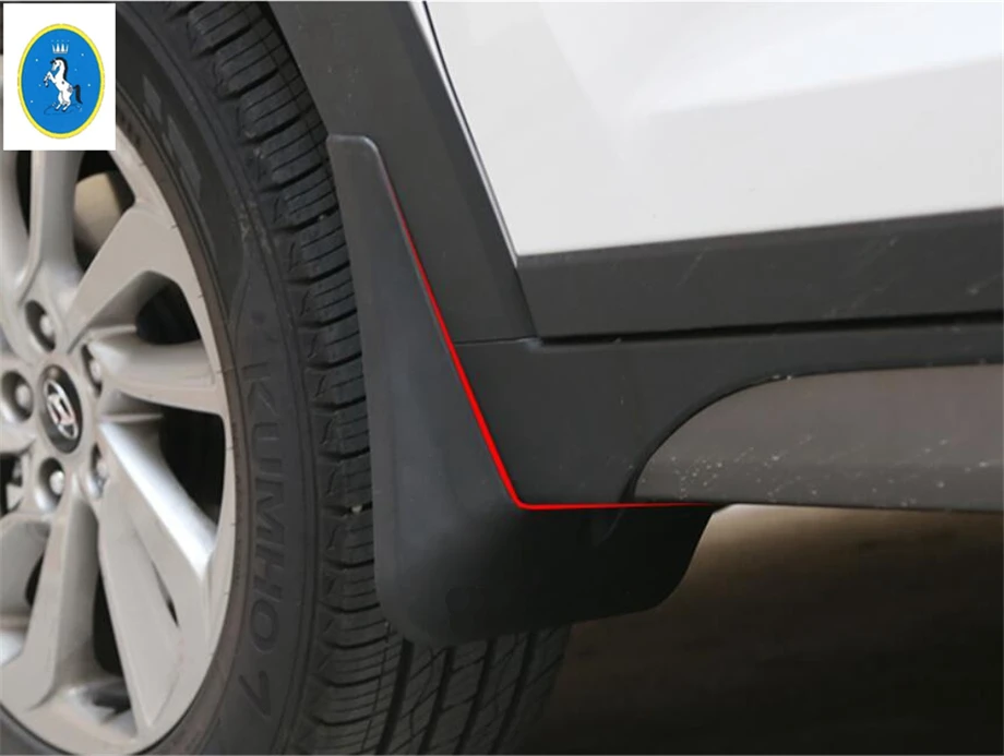Yimaautotrim черные пластиковые передние+ задние брызговики Брызговики 4 шт. подходят для hyundai Tucson