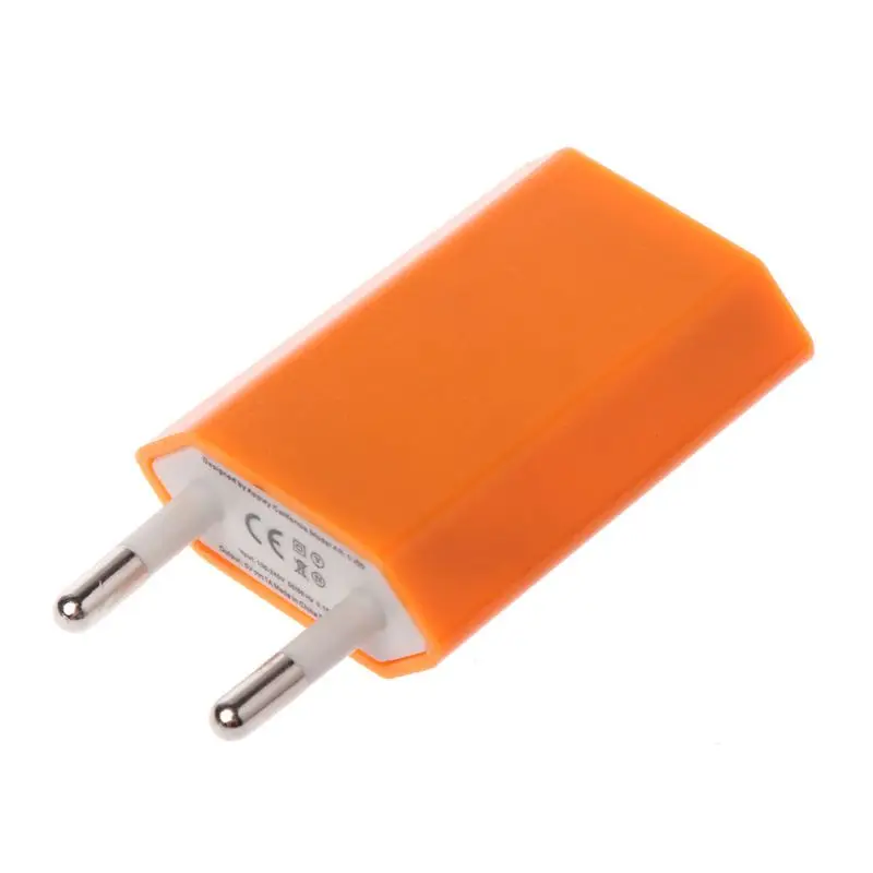 Однопортовый USB плоский зарядный штекер 4-го поколения европейская вилка