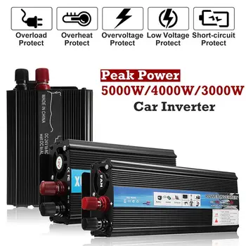 

Solar Power Inverter 12V 220V 3000W/4000W/5000W Car Power Inverter Voltage Transformer Converter Solar Inversor Black