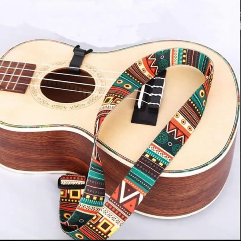 

Classical Ukulele Strap Durable Adjustable Printing Ribbon Clip-on Hawaii Guitar Belt Sling Instrument Guitar Accessories