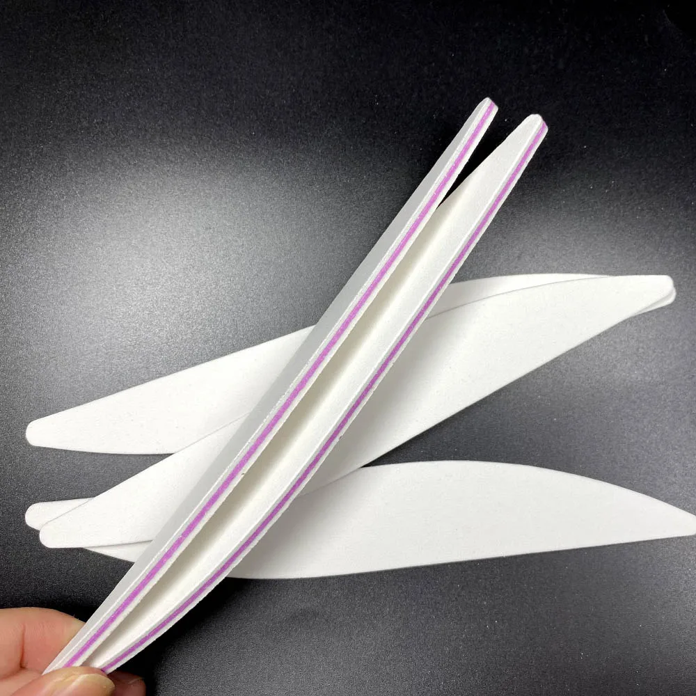 

1pcs Sandpaper Double Sides Nail File Lime 100/180 White Crescent Moon Manicure UV Gel Varnish Files Sandpaper Manicure Tool