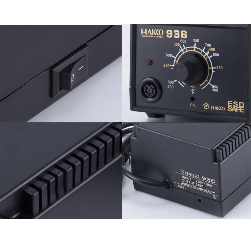 

2019 New 936 Rework Soldering Station SMD DesolderingSolder Iron W/ Stand 110V US 14 X 11.4 X 8.2cm
